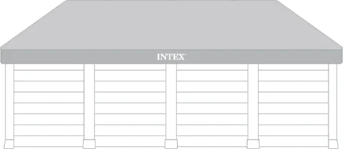 Rechteckige Poolabdeckung Graphit-Grau Panel