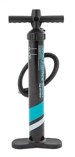 Doppelhub-Luftpumpe mit Druckmesser