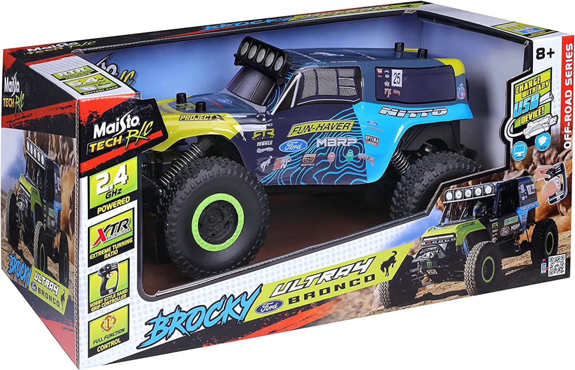 Maisto Tech 81605 - Ferngesteuertes Auto - Ford Bronco-R Buggy (33cm)