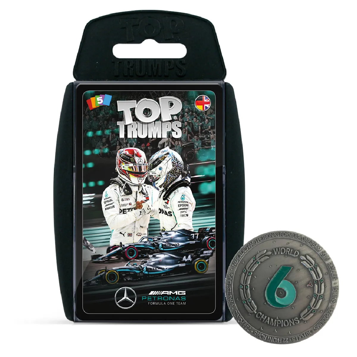 Top Trumps Mercedes AMG Petronas + Sammler-Münze