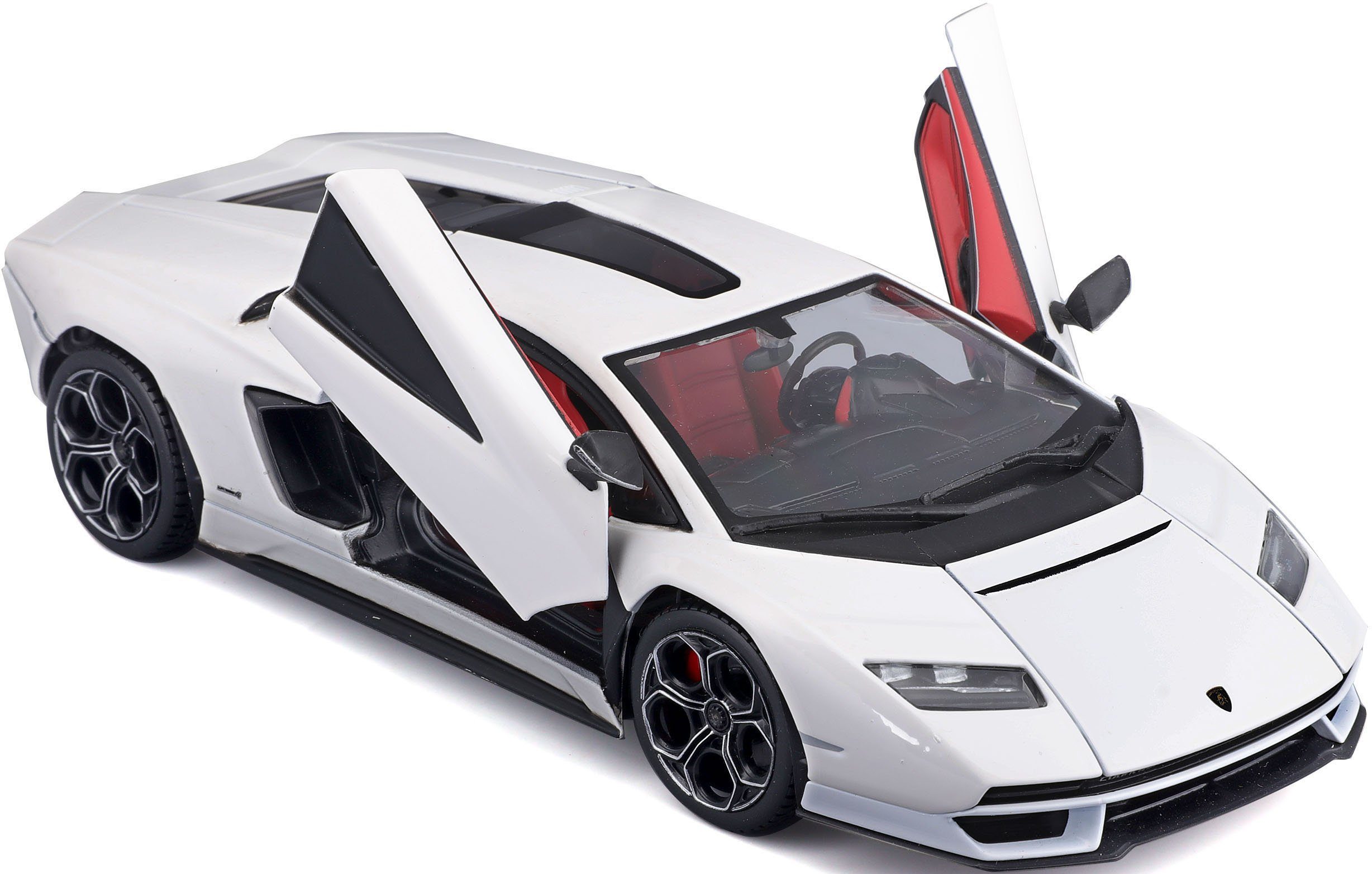 Bburago 18-21102 - Modellauto - Lamborghini Countach LPI 800-4 (weiß, Maßstab 1:24)
