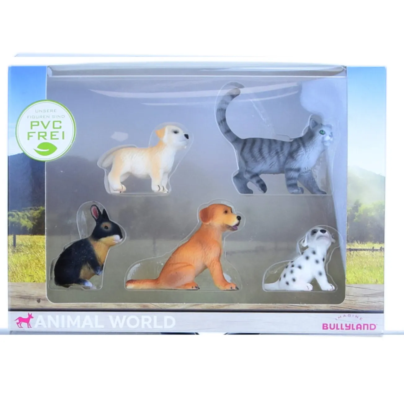 Animal World Figuren - Hunde, Katzen und Hase