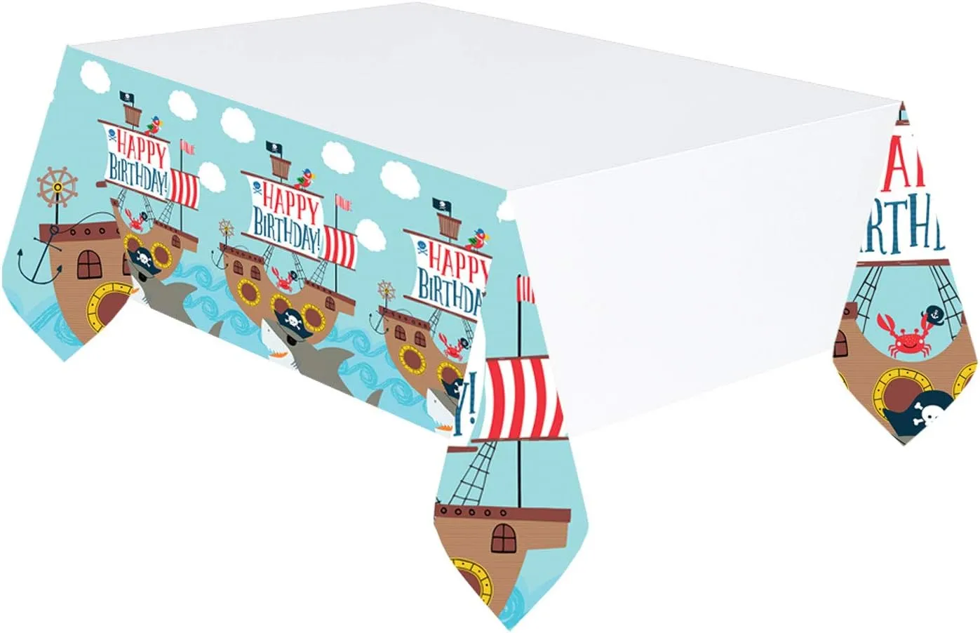 Amscan 572219 - Tischdecke - Ahoi, Happy Birthday (Kunststoff, 137x243cm)