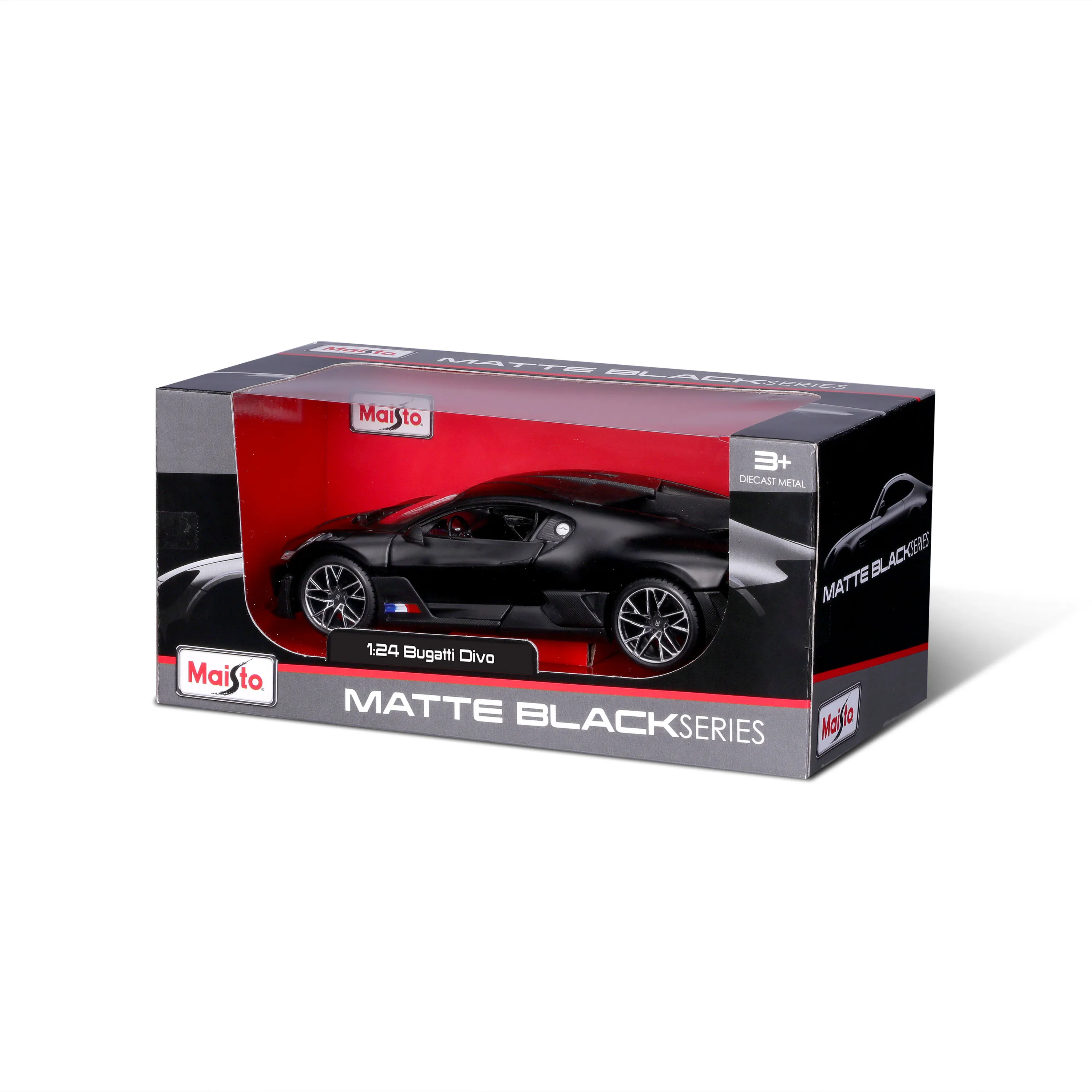 Maisto 31526M - Modellauto - Bugatti Divo (matt-schwarz, Maßstab 1:24)