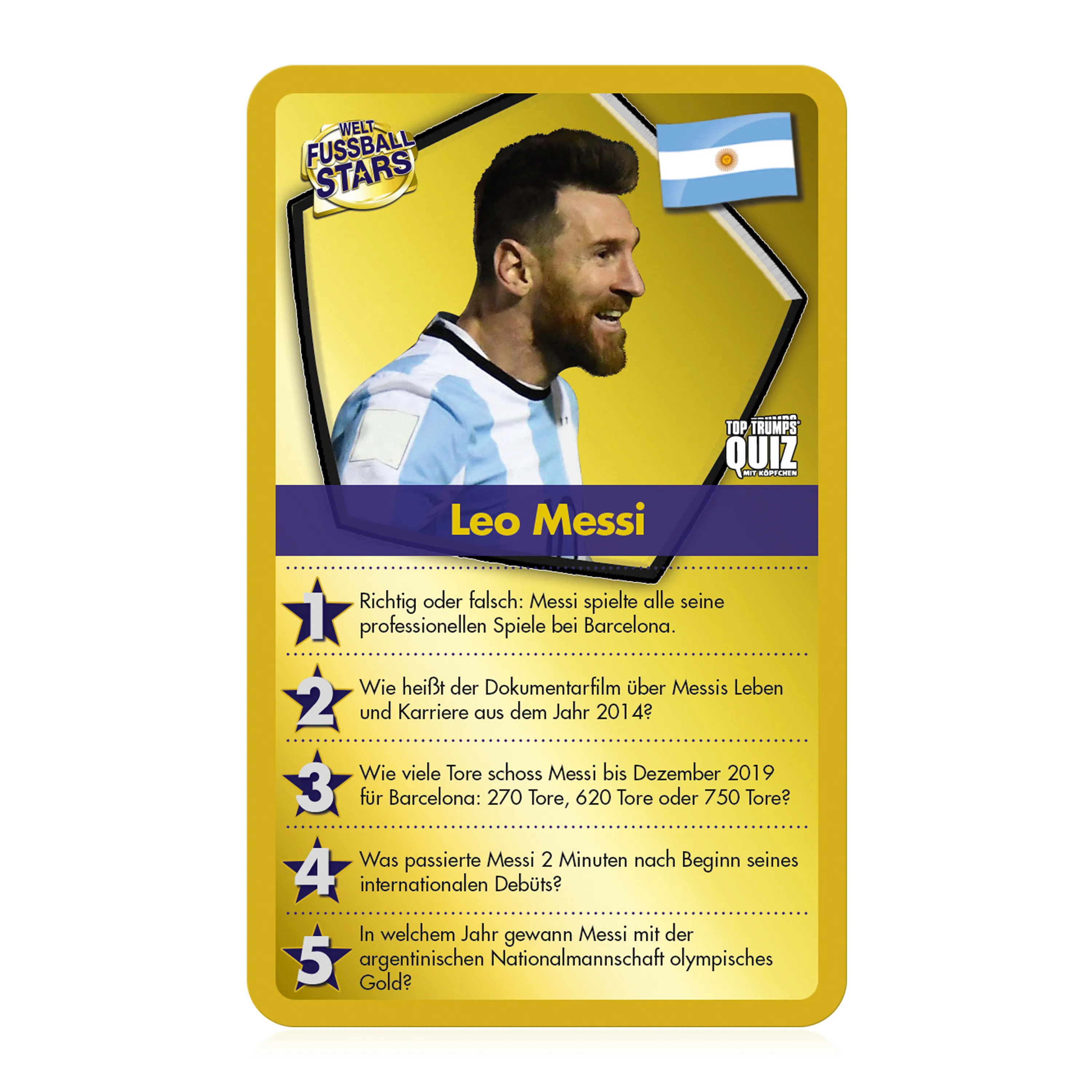 Top Trumps Quiz - Weltfußball Stars (neue Version)