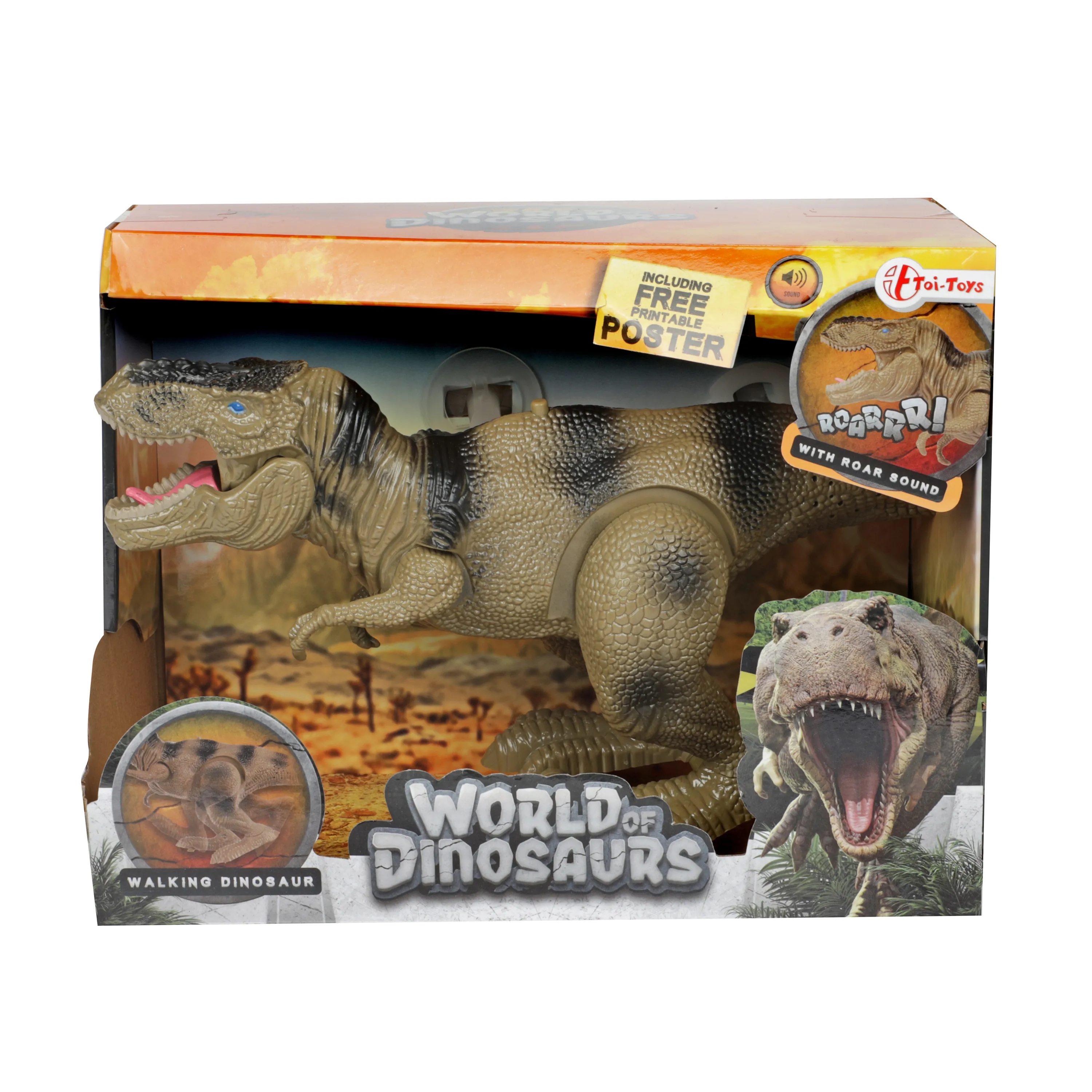 Toi-Toys 31510A - World of Dinosaurs - Dino T-Rex (laufend, mit Ton)