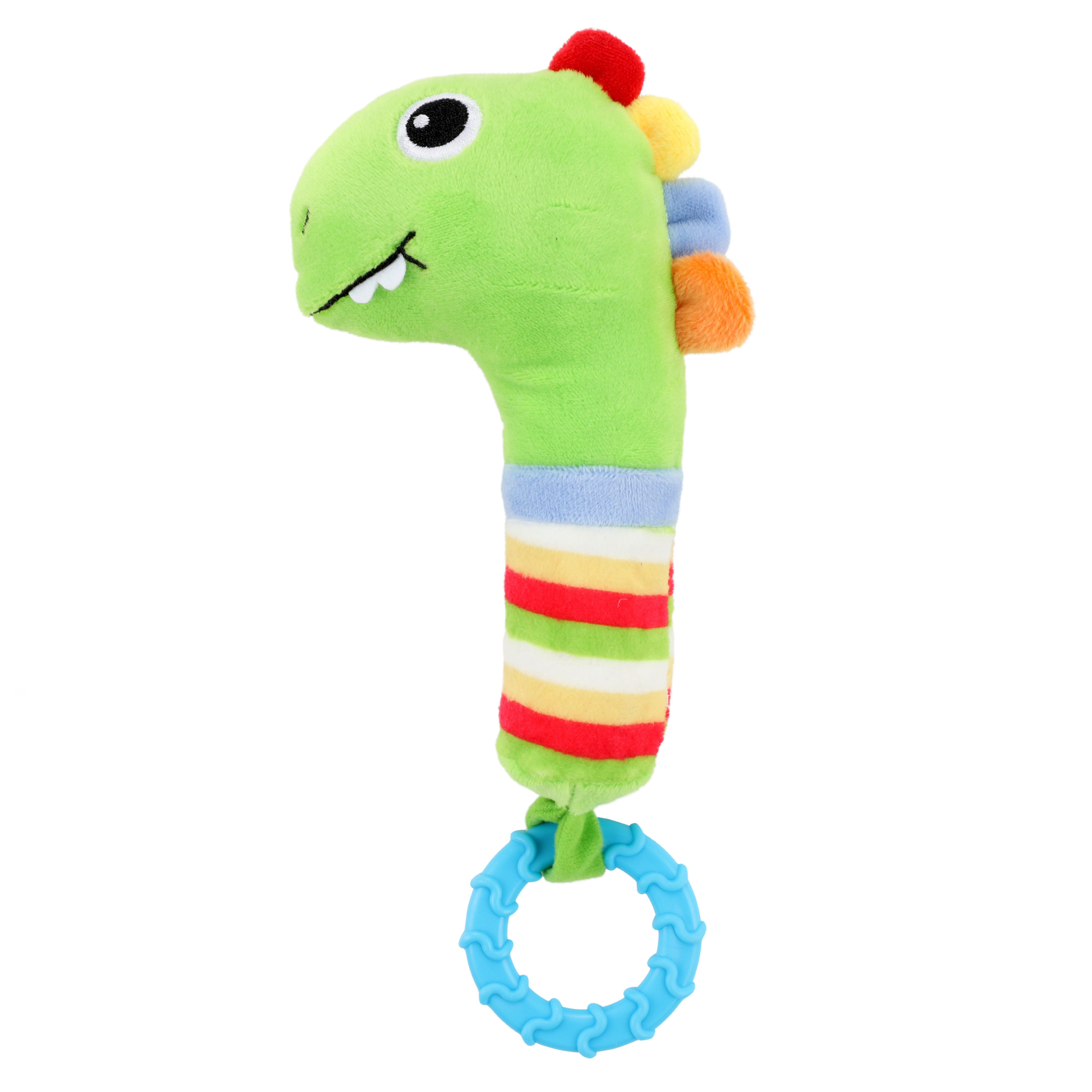 Toi-Toys LITTLE STARS Babyrassel Dino – Rassel, Beißring & Quietsche Baby 0+