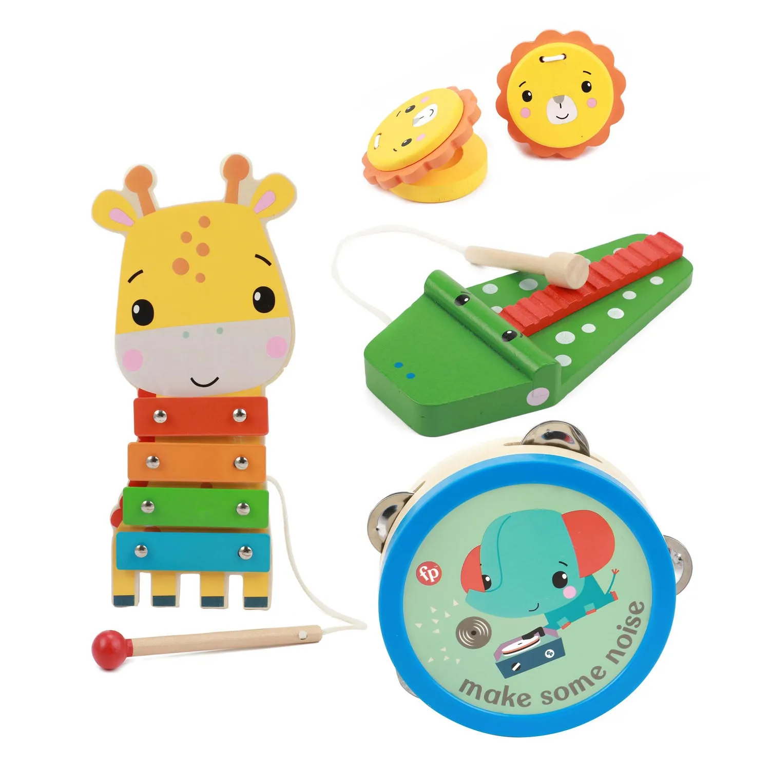 Fisher-Price - Holz-Musikinstrumente 5 Stück