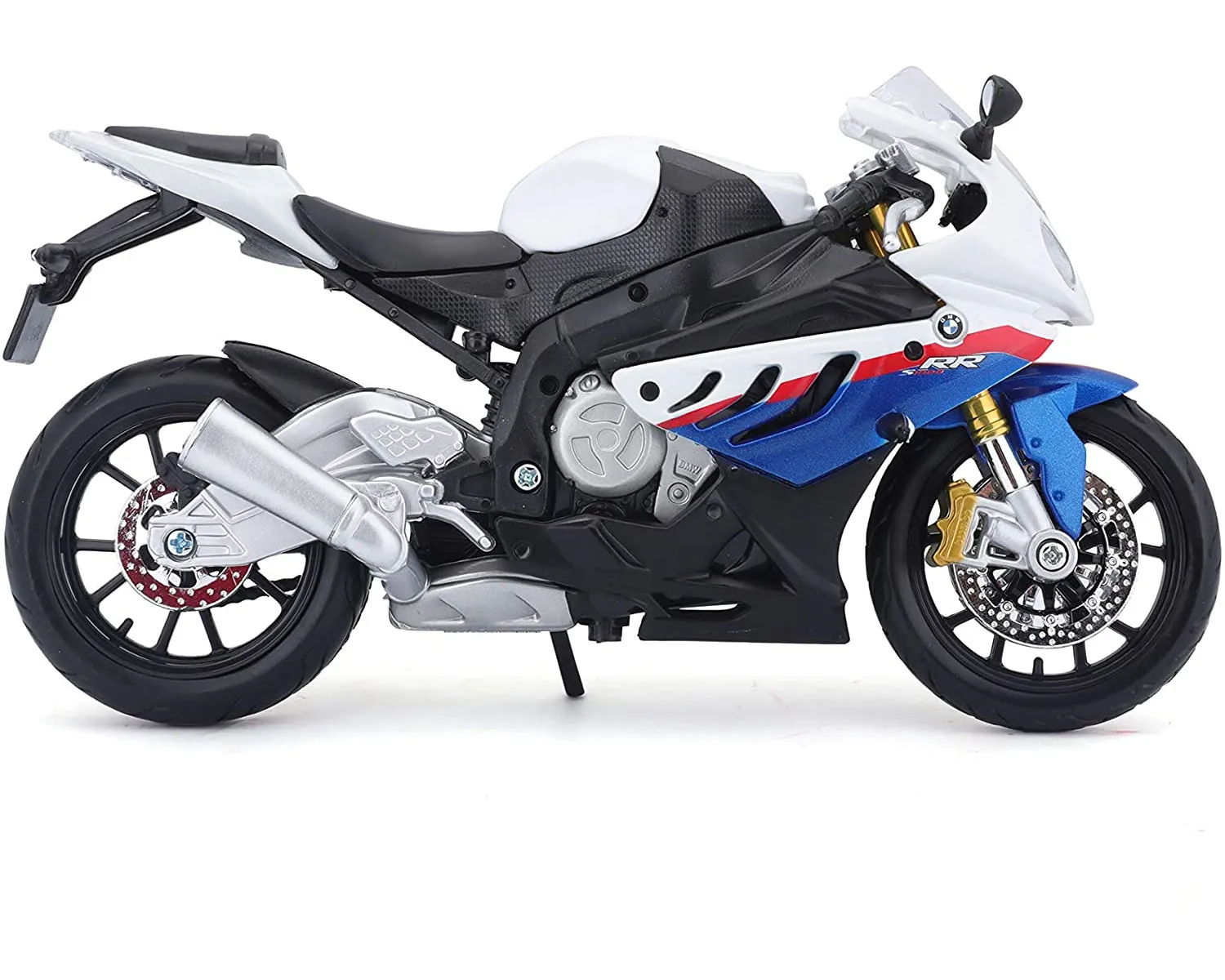 Maisto - Modellmotorrad - BMW S 1000 RR (weiß-blau, Maßstab 1:12)