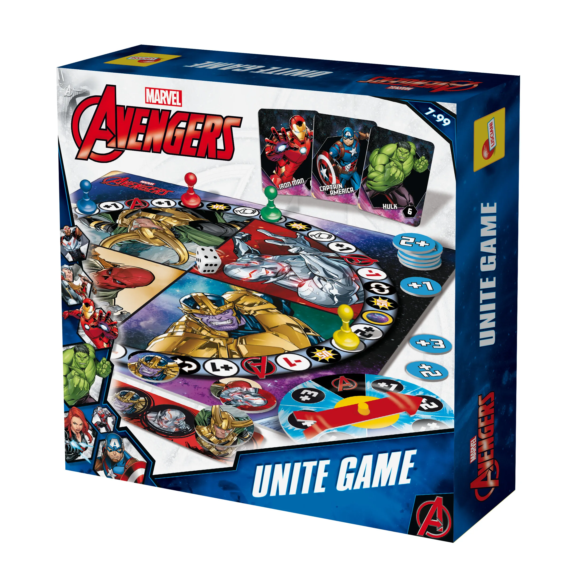 Lisciani 100910 - Brettspiel - Marvel Avengers Unite Game Thanos Revenge