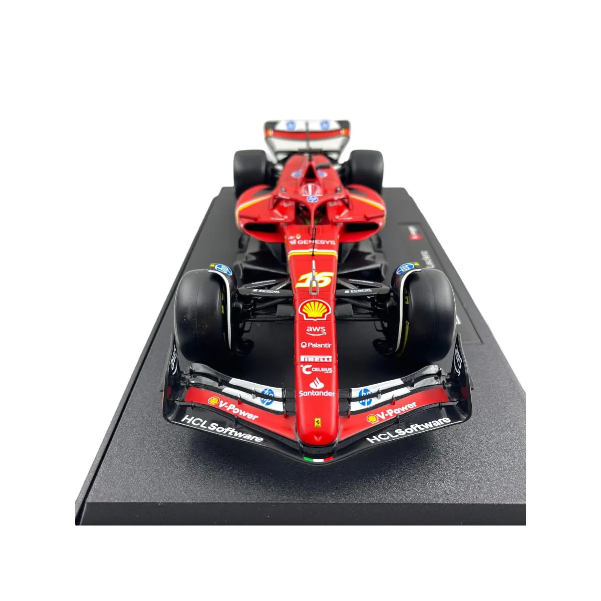 Bburago 18-16815L - Modellauto - F1 Ferrari SF-24, Imola Version Leclerc #16 2024 (Maßstab 1:18)
