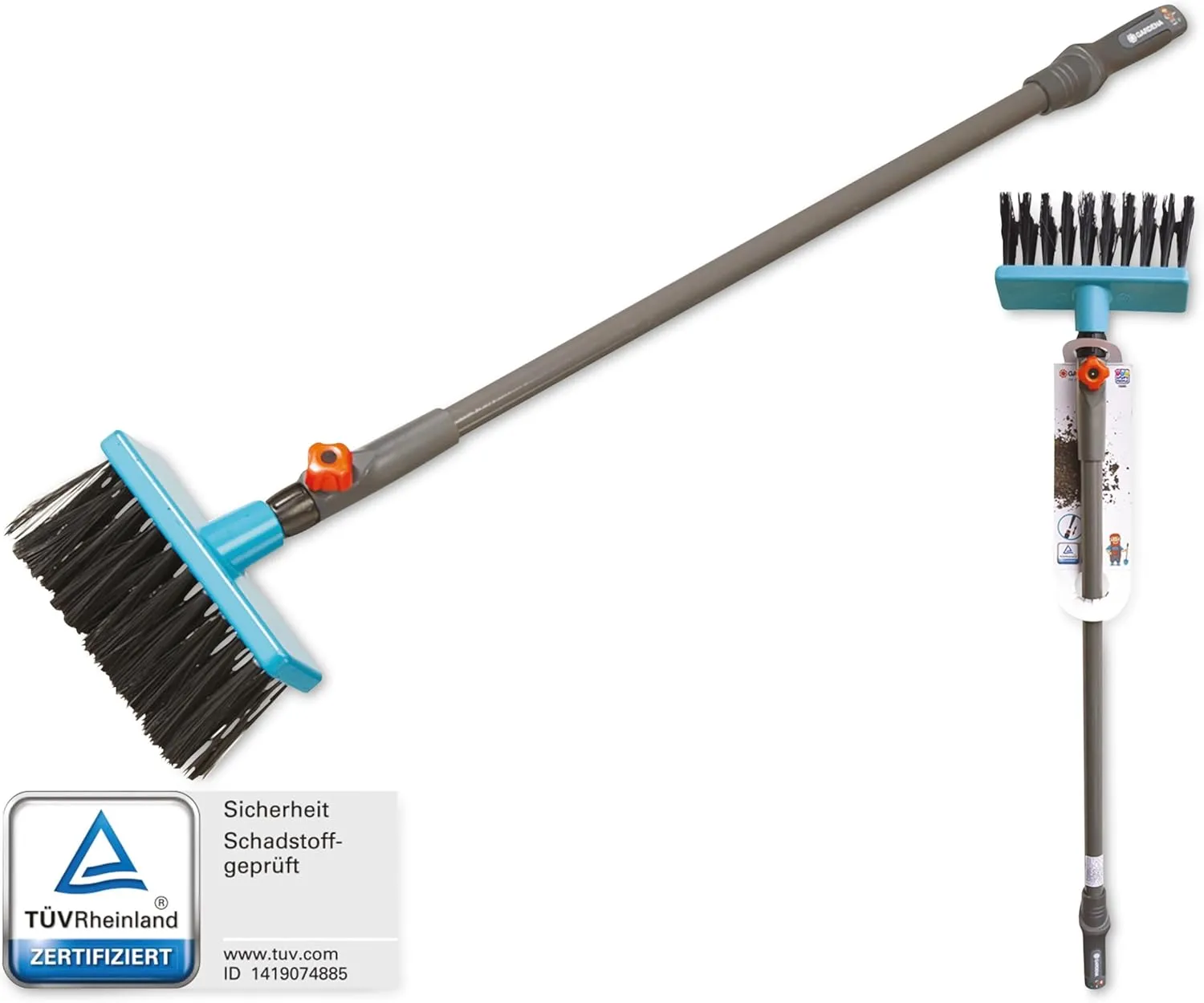 Happy People 16880 - Kinder Gartenwerkzeug - GARDENA Combisystem Besen (78cm)