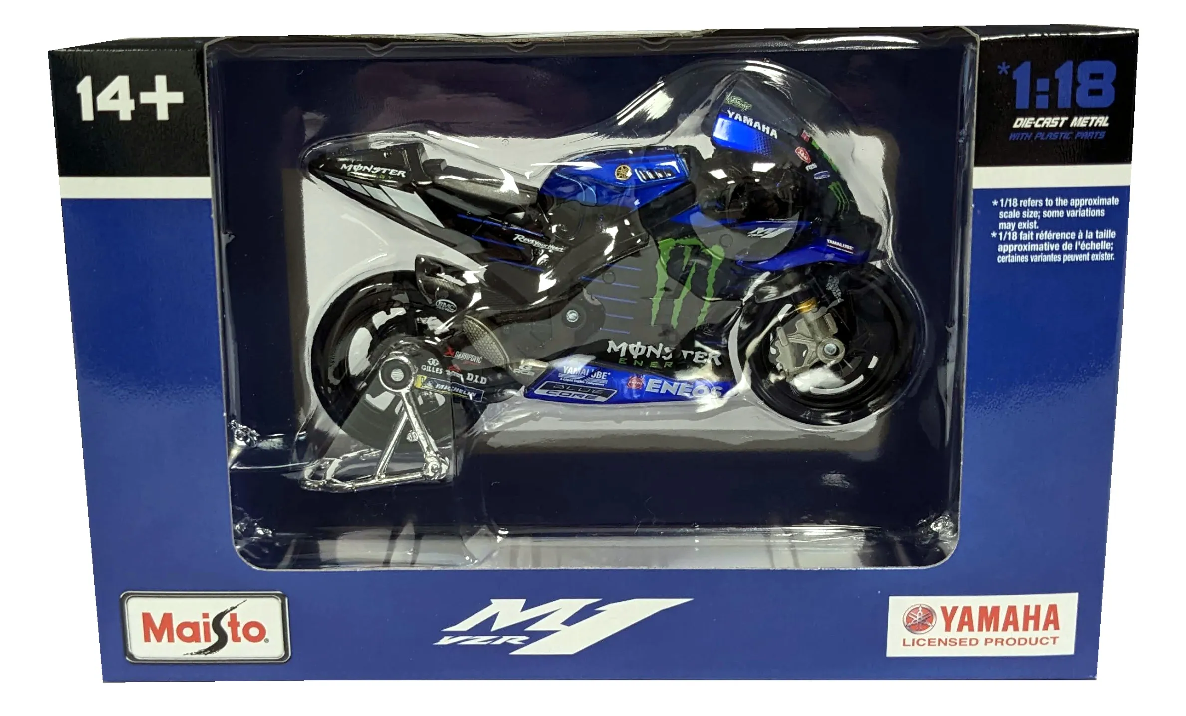 Maisto 36373 - Modellmotorrad - MotoGP Yamaha YZR-M1 (#21 Franco Morbidelli, Maßstab 1:18)