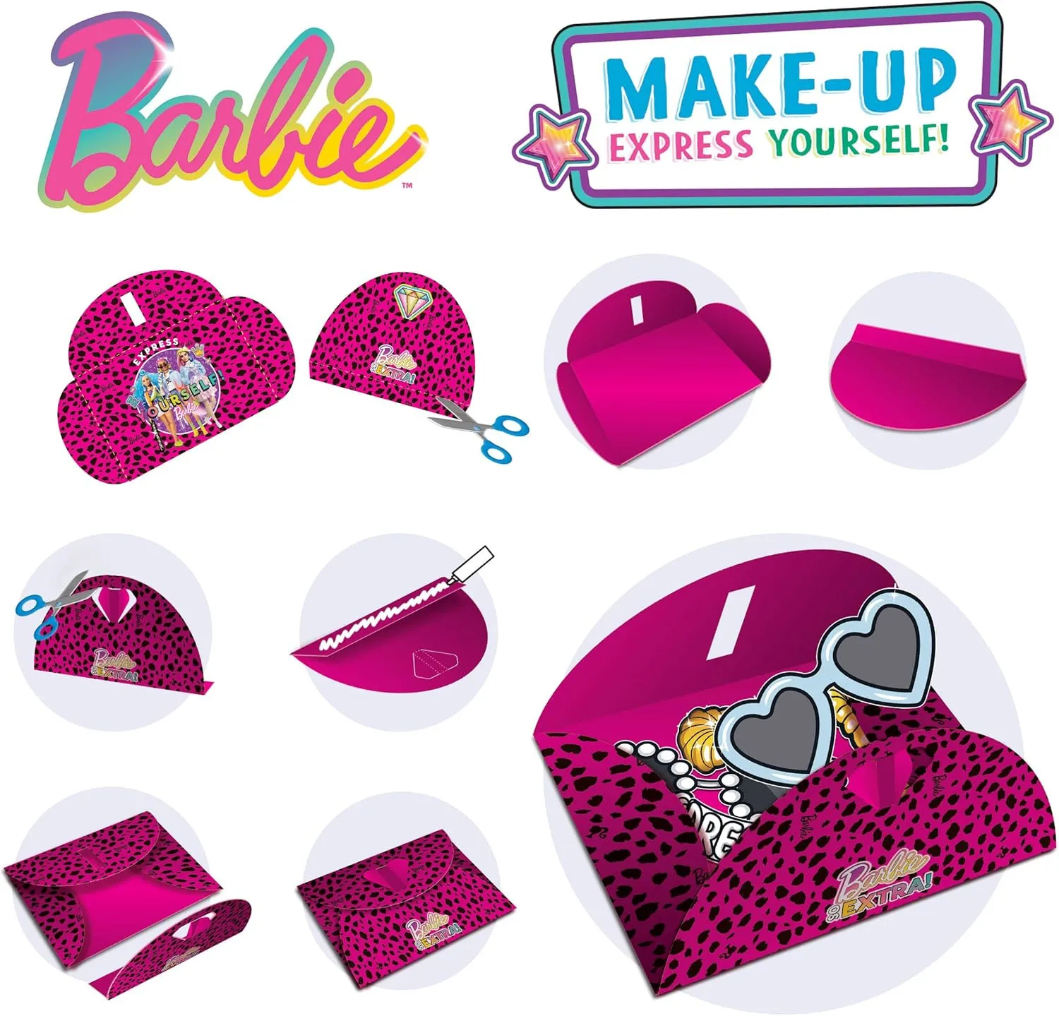 Lisciani 12938 - Barbie Sketch Book Make Up Goal