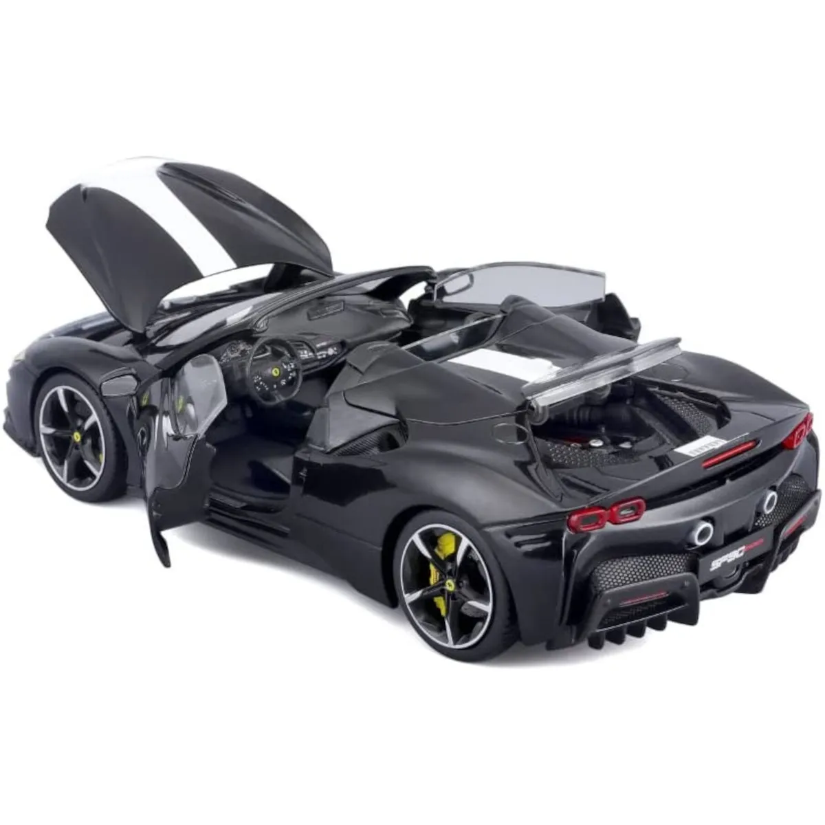 Bburago 18-16910 - Modellauto - Ferrari Signature SF90 Spider (schwarz, Maßstab 1:18)
