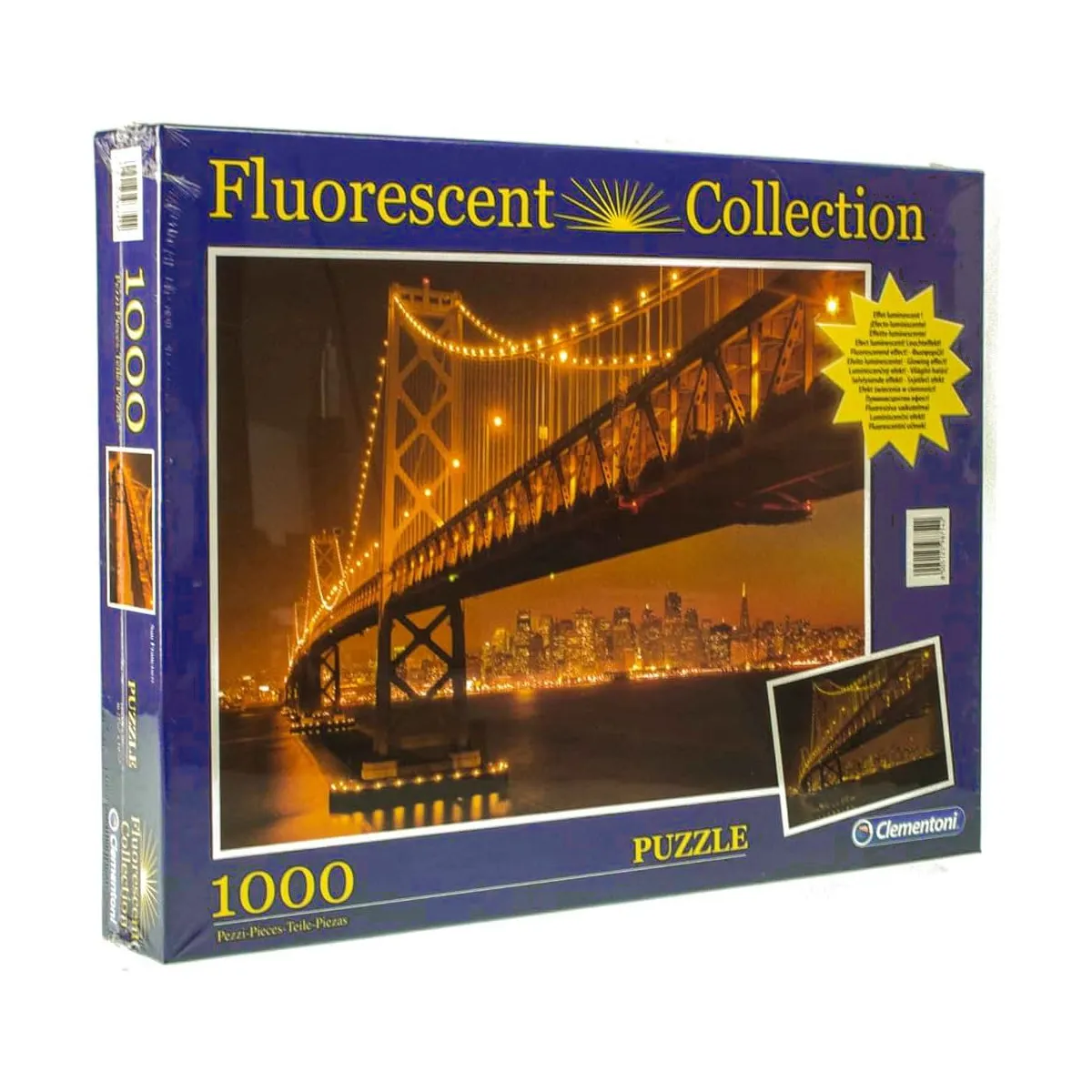 Clementoni - High Quality Collection Puzzle - San Francisco (1000 Teile, floureszierend)