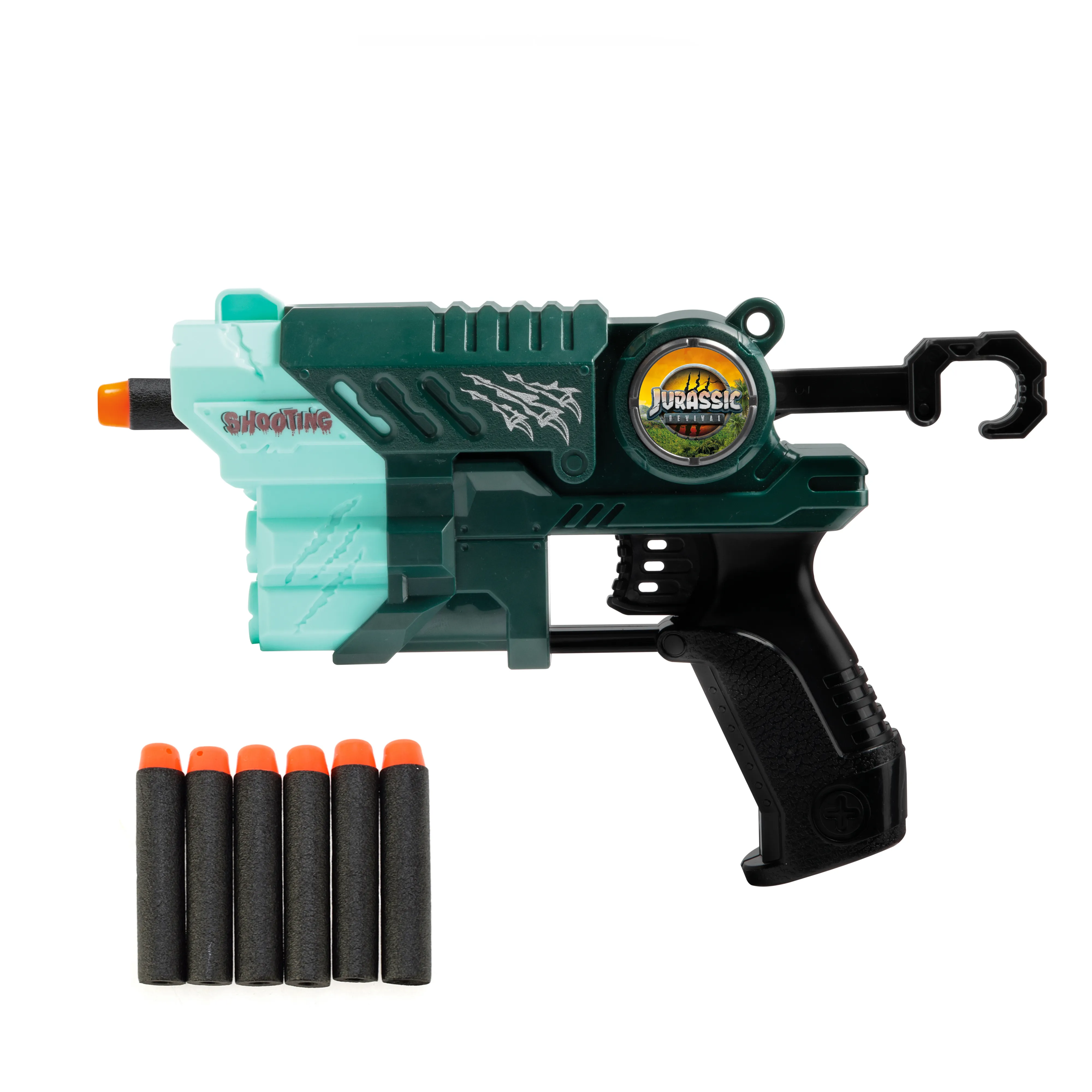 Toi-Toys 32850A - WORLD OF DINOSAURS - Dino-Pistole mit 9 Schaumstoffpfeilen