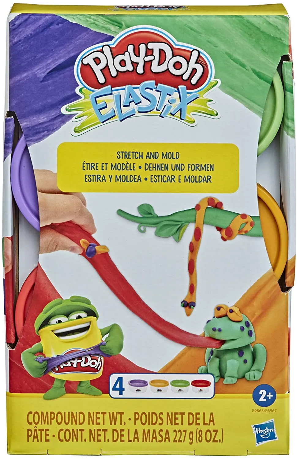 Hasbro - Play-Doh - Elastix Spielknete (4er Pack)