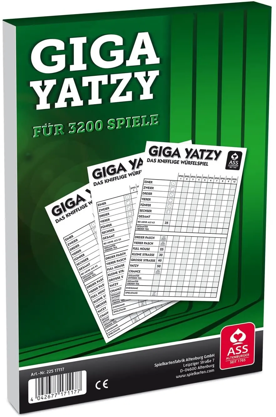 ASS Altenburger - Giga Yatzy - Block für 3200 Spiele