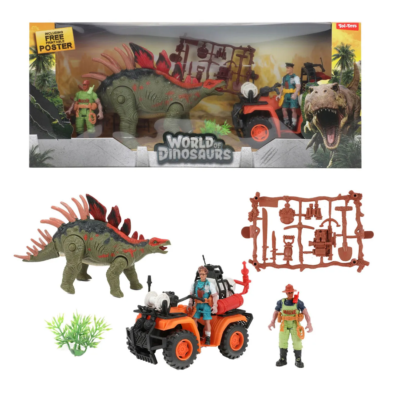 oi-Toys WORLD OF DINOSAURS Dino + Quad Spielset