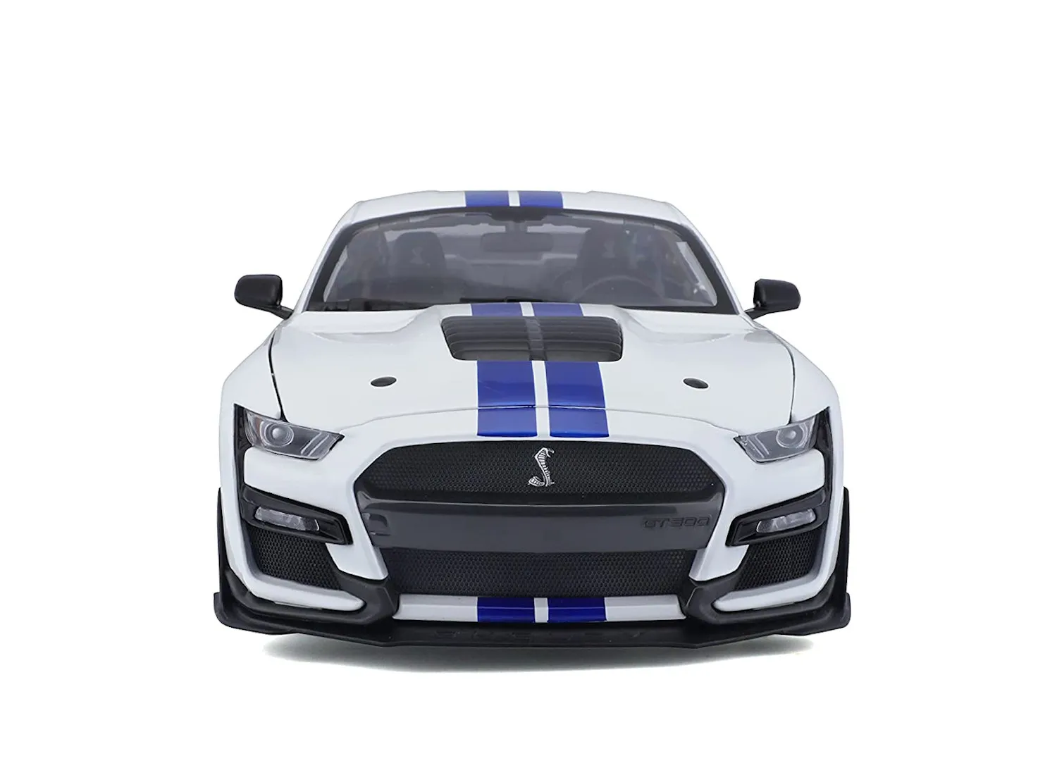 Maisto 31452 - Modellauto - Mustang Shelby GT500 '20 mit Heckspoiler (weiß, Maßstab 1:18)