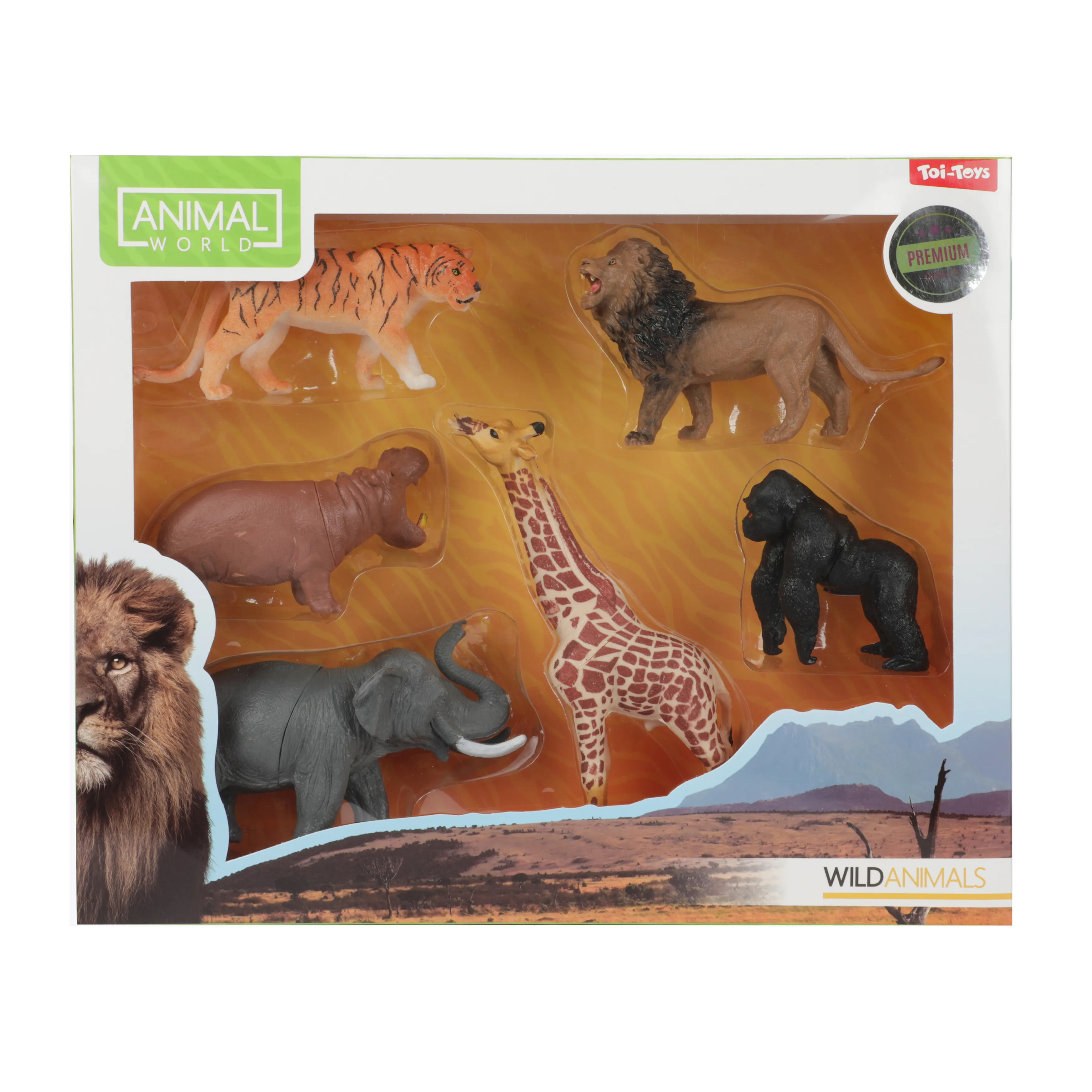 Toi-Toys - Animal World Tierfiguren - 6 Wilde Tiere
