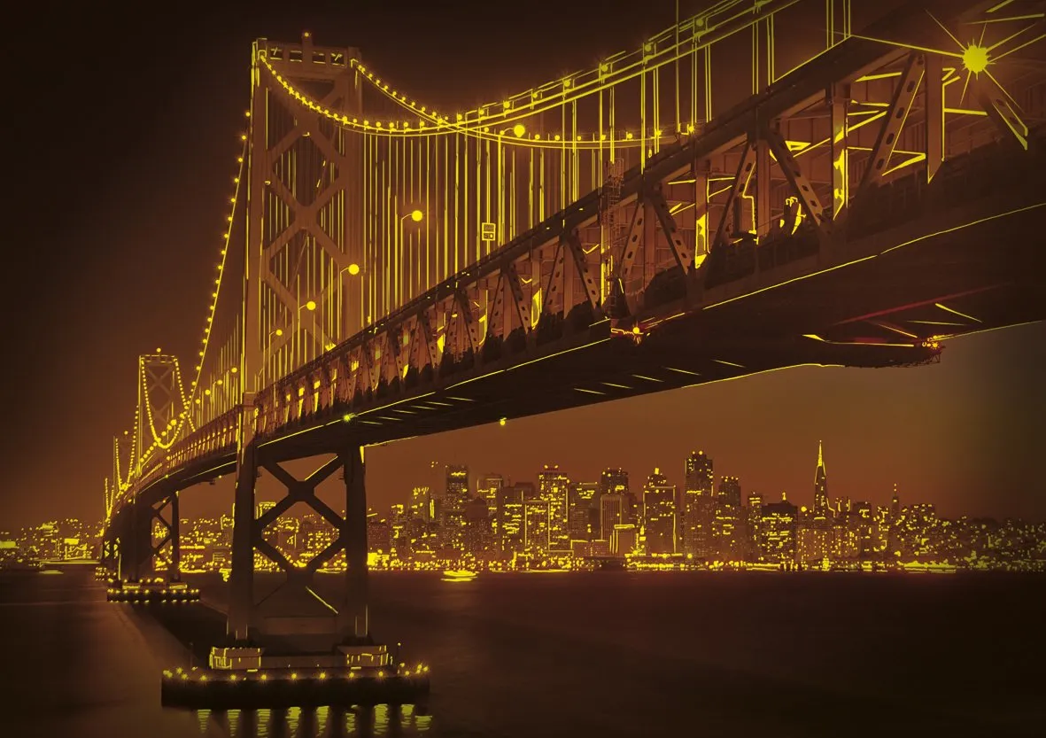 Clementoni High Quality Collection Puzzle San Francisco 1000 Teile floureszierend