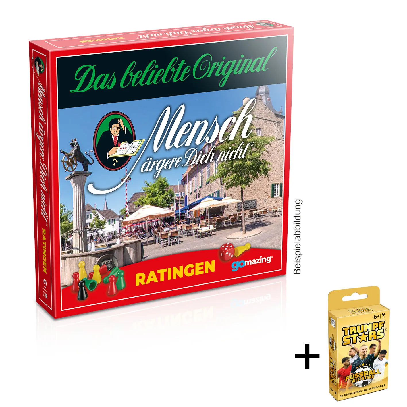 Mensch ärgere Dich nicht® - Ratingen inkl. GRATISPRÄMIE Trumpfstars Fußball Weltstars