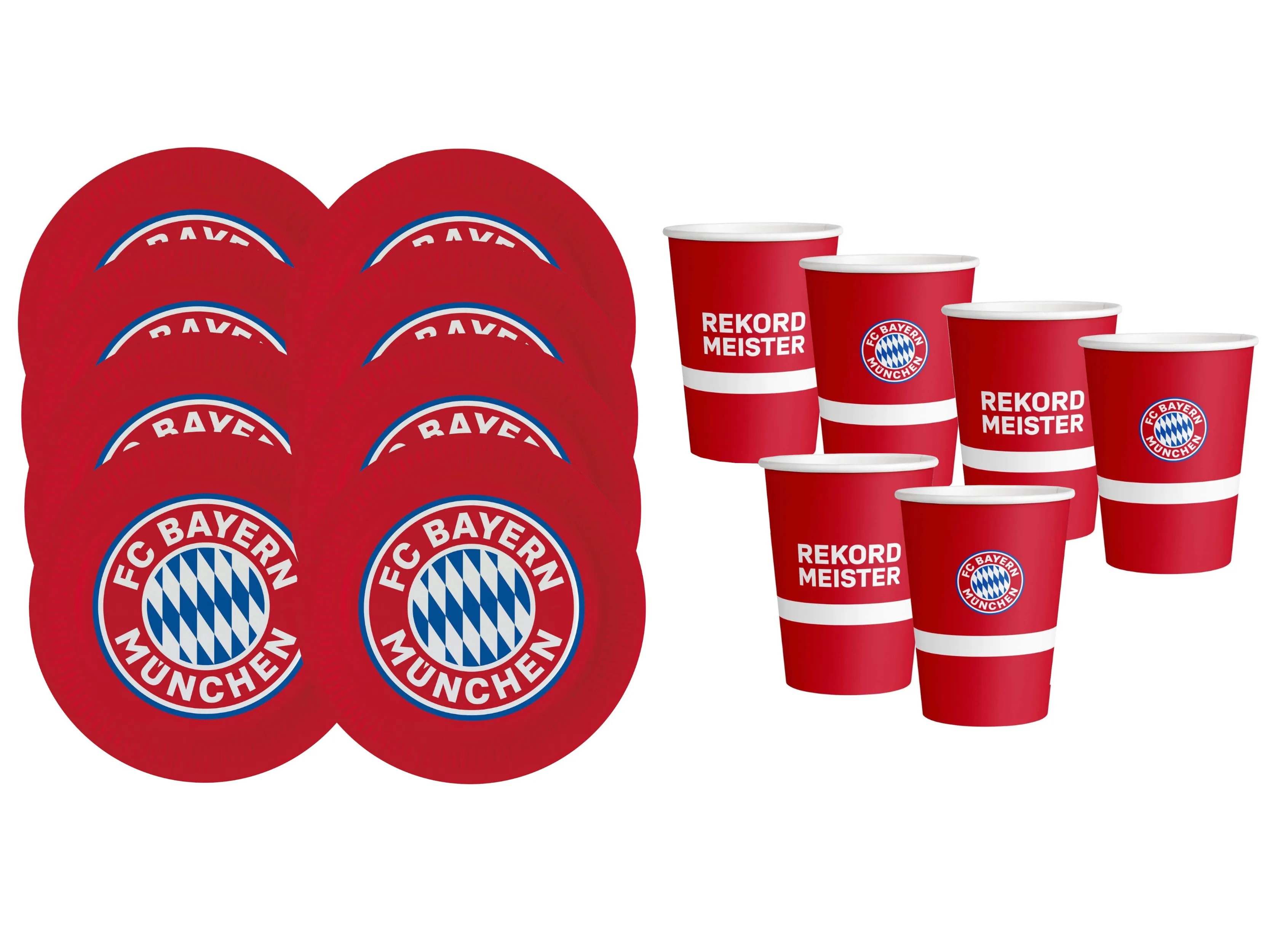 Amscan - FC Bayern München - Party-Set (8 Pappteller + 6 Pappbecher)