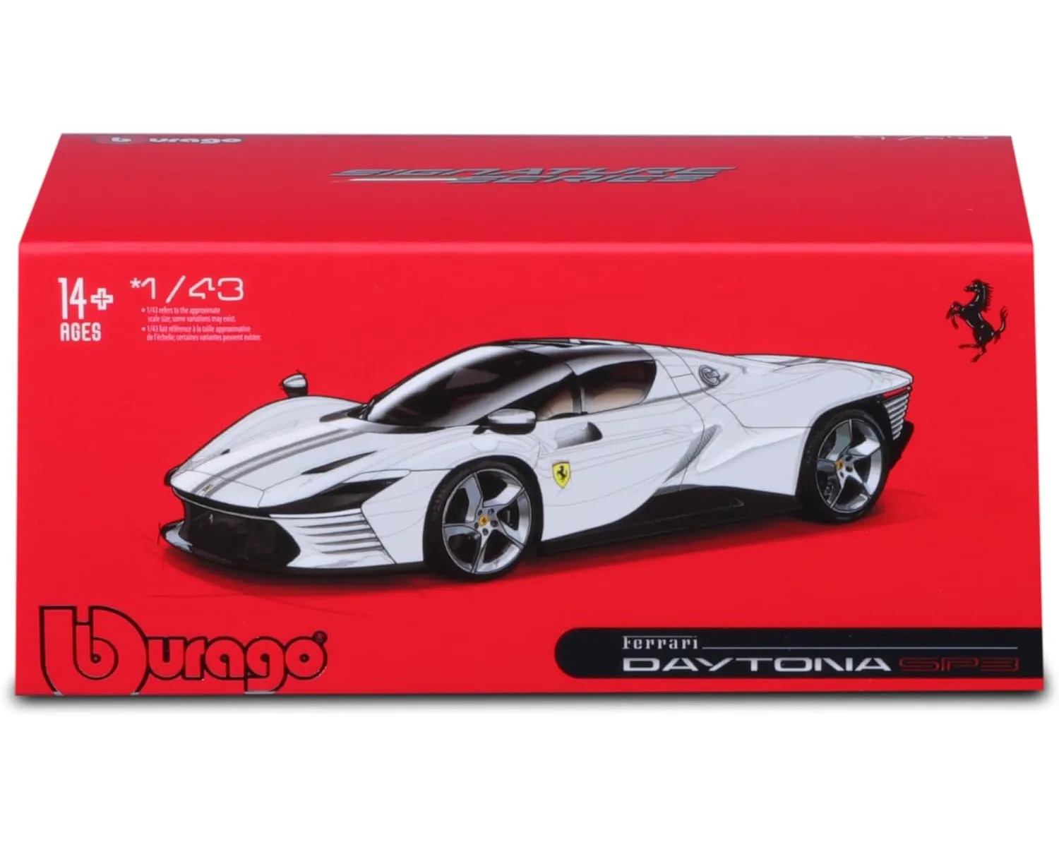 Bburago 18-36914 - Modellauto - Ferrari Daytona SP3 Signature Edition (weiß, Maßstab 1:43)