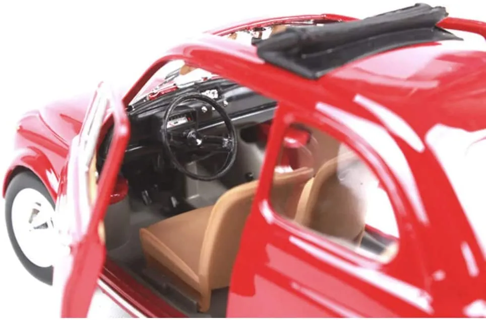 Bburago 18-22099 - Modellauto - Fiat 500L 1968 (rot, Maßstab 1:24)