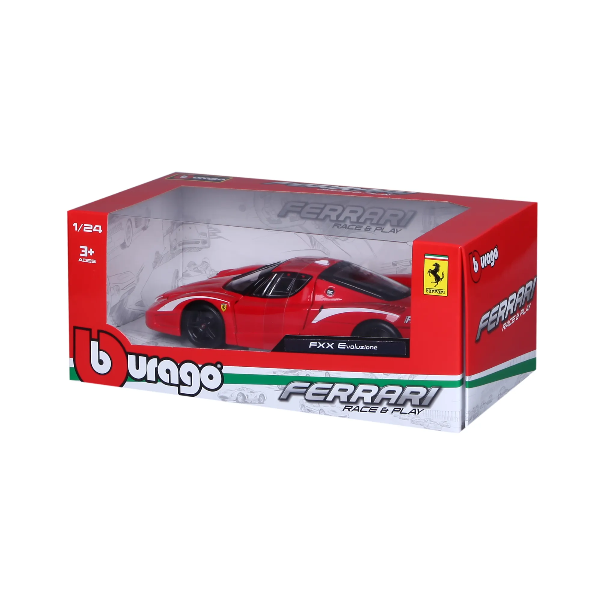 Bburago 18-26547 - Modellauto - Ferrari FXX Evoluzione (rot, Maßstab 1:24)