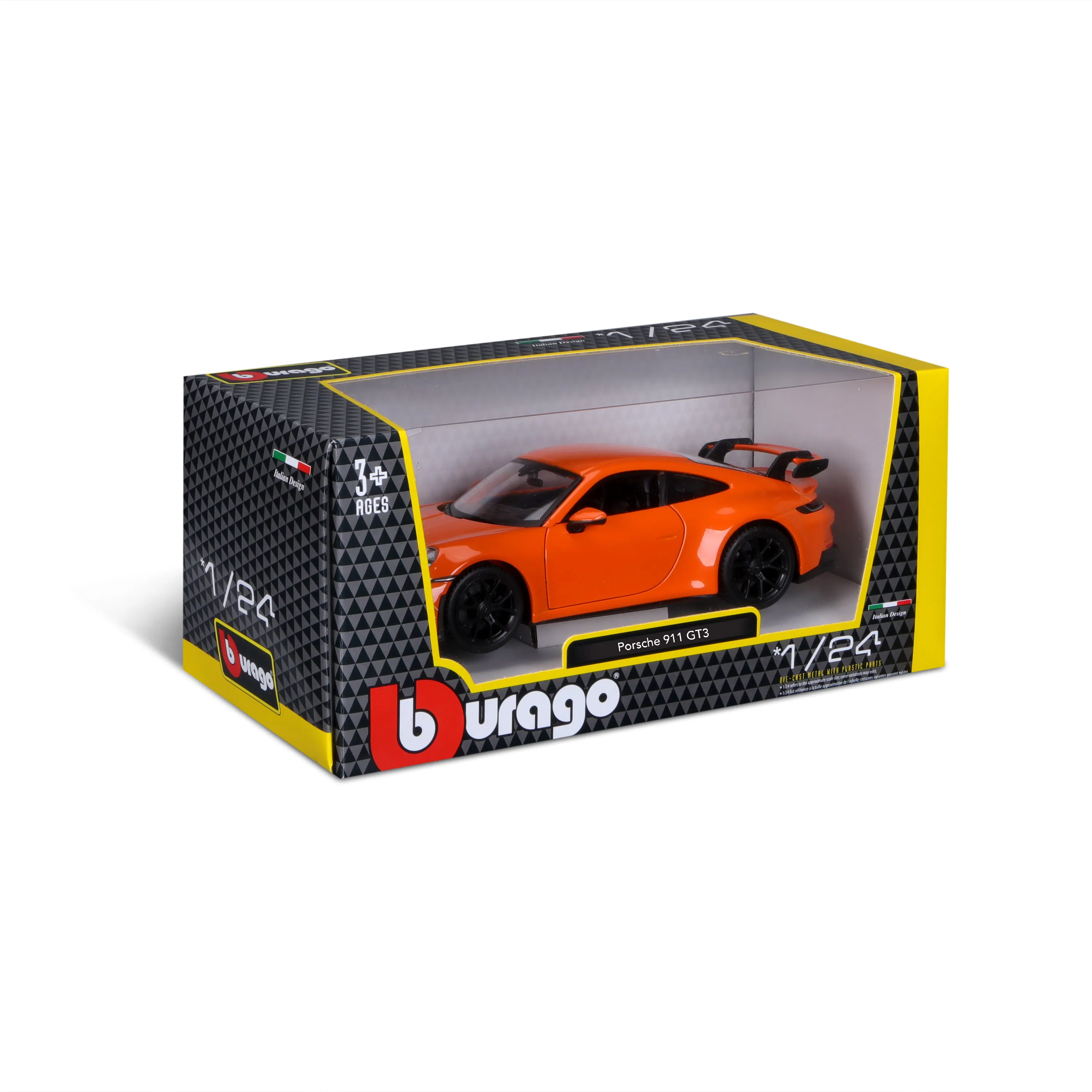 Bburago 18-21104 - Modellauto - Porsche 911 GT3 '21 (orange, Maßstab 1:24)