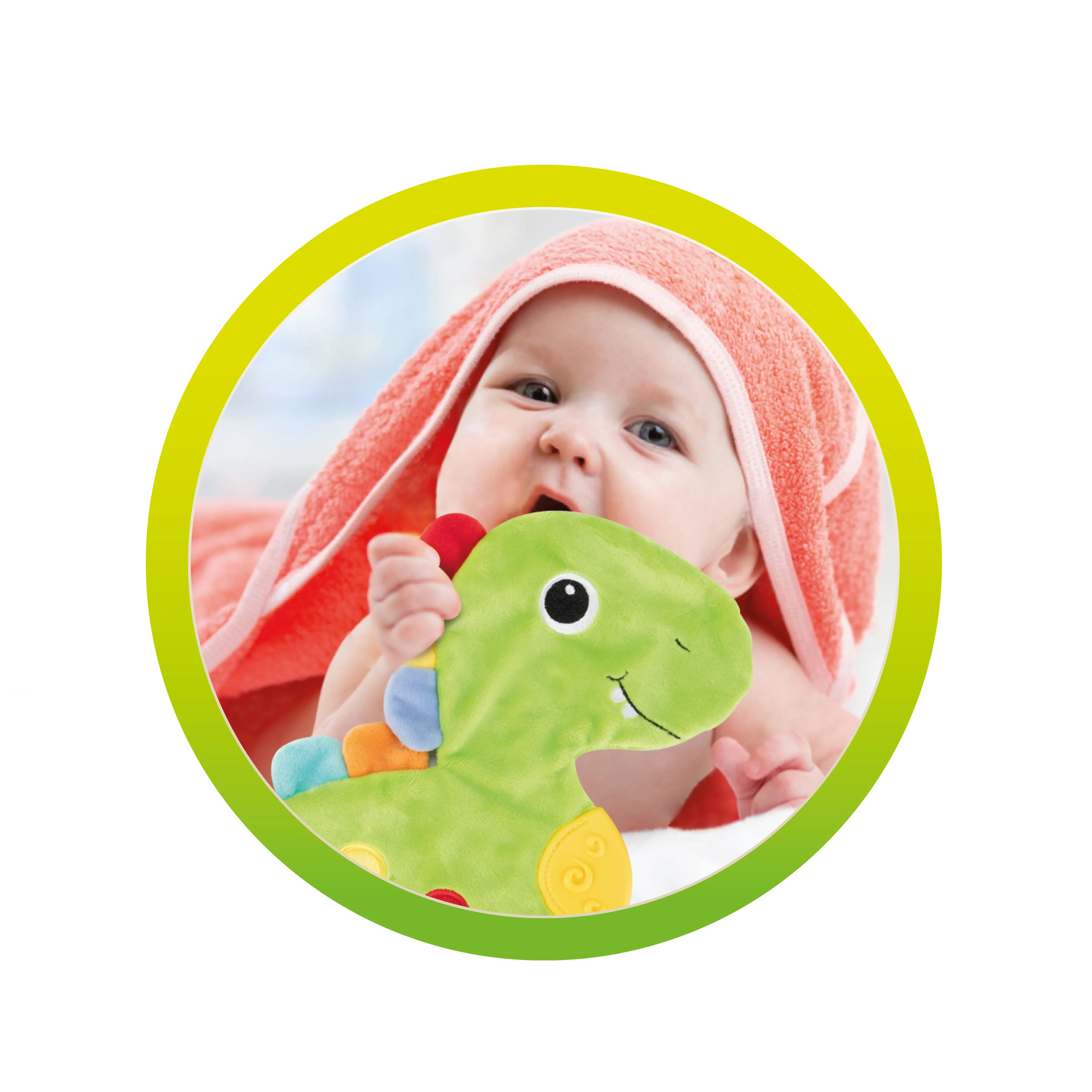 Toi-Toys Schmusetuch Dino – Baby Knistertuch ab 0+ Monaten