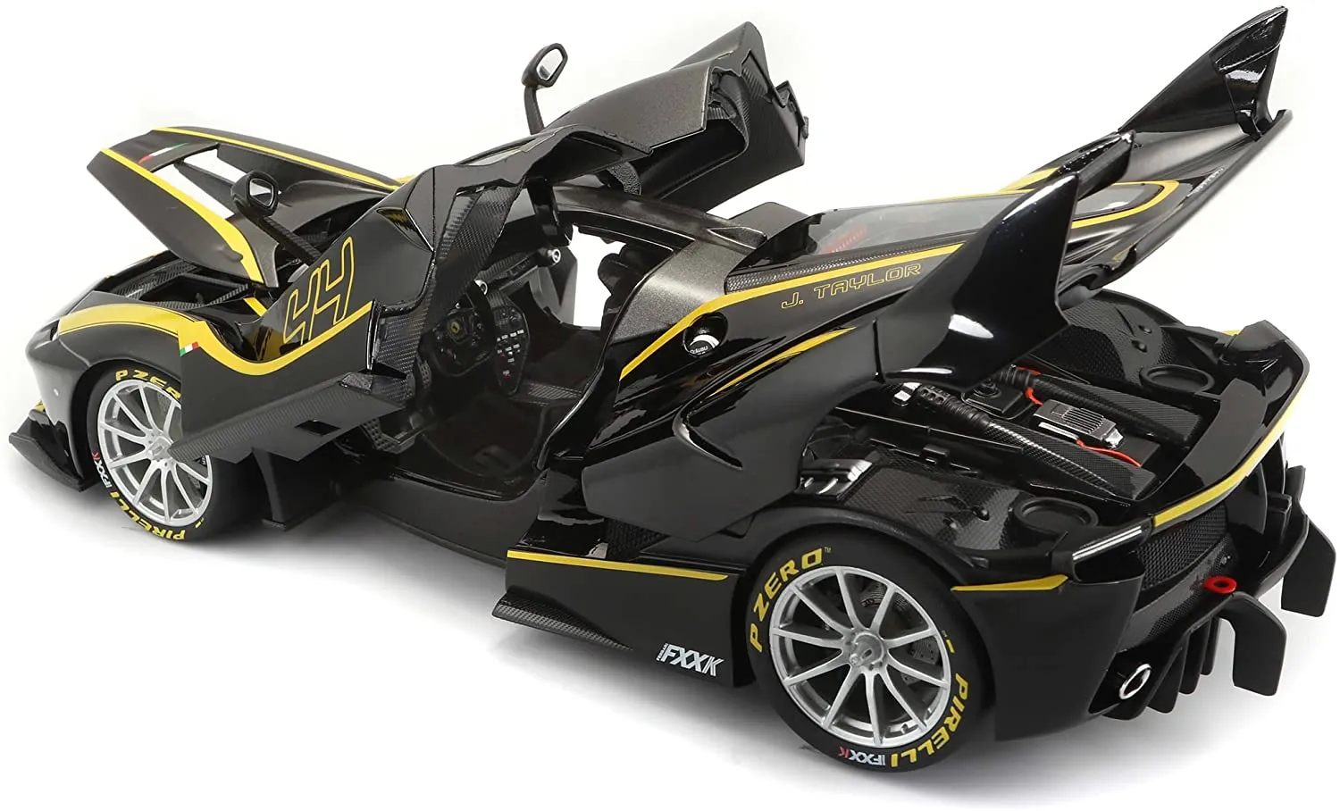 Bburago 18-16907 - Modellauto - LaFerrari FXX K Singnature (schwarz, Maßstab 1:18)