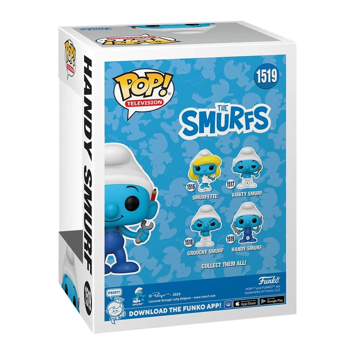 Funko Pop! - Die Schlümpfe #1519 - Handy Smurf / Handyschlumpf