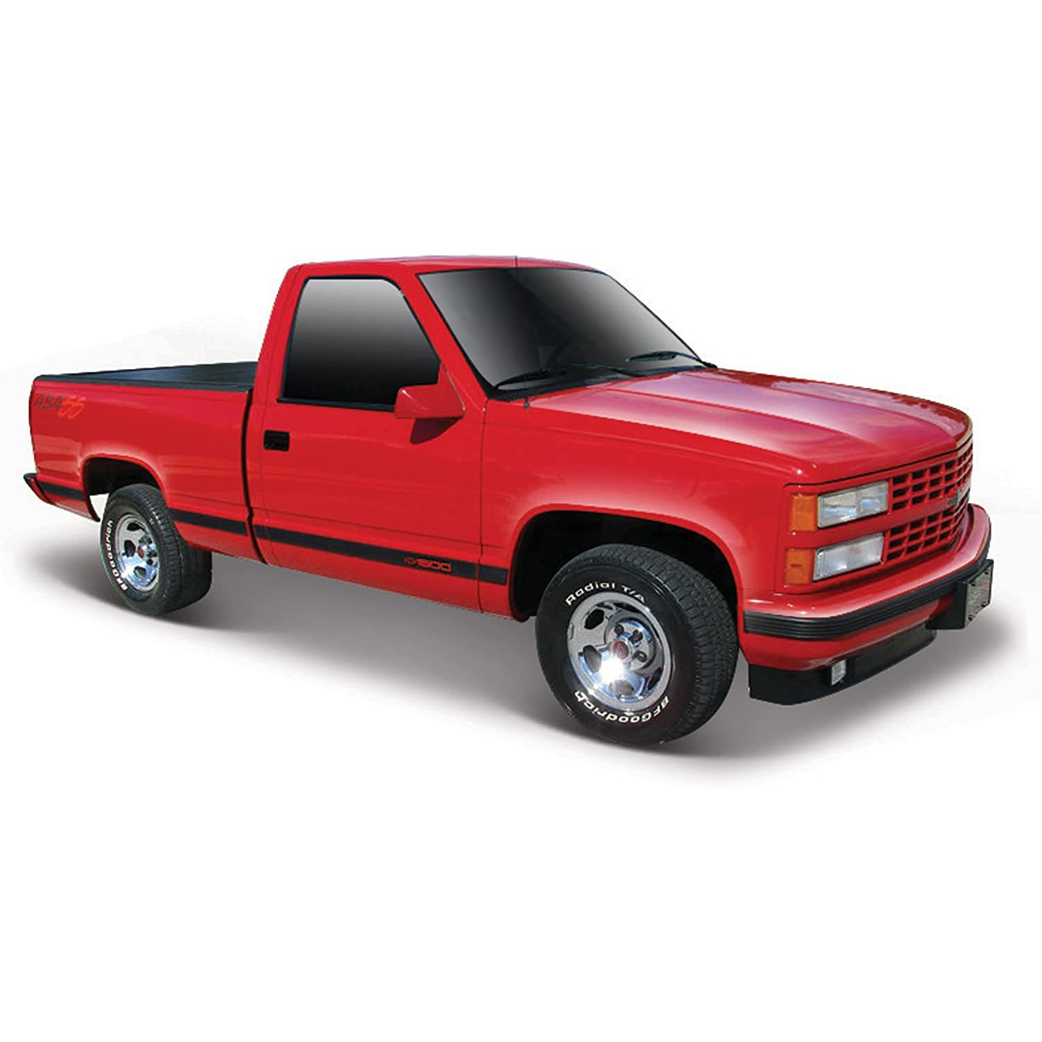 Maisto 32901 - Modellauto -  Chevrolet 454 SS Pick-Up '93 (rot, Maßstab 1:24)