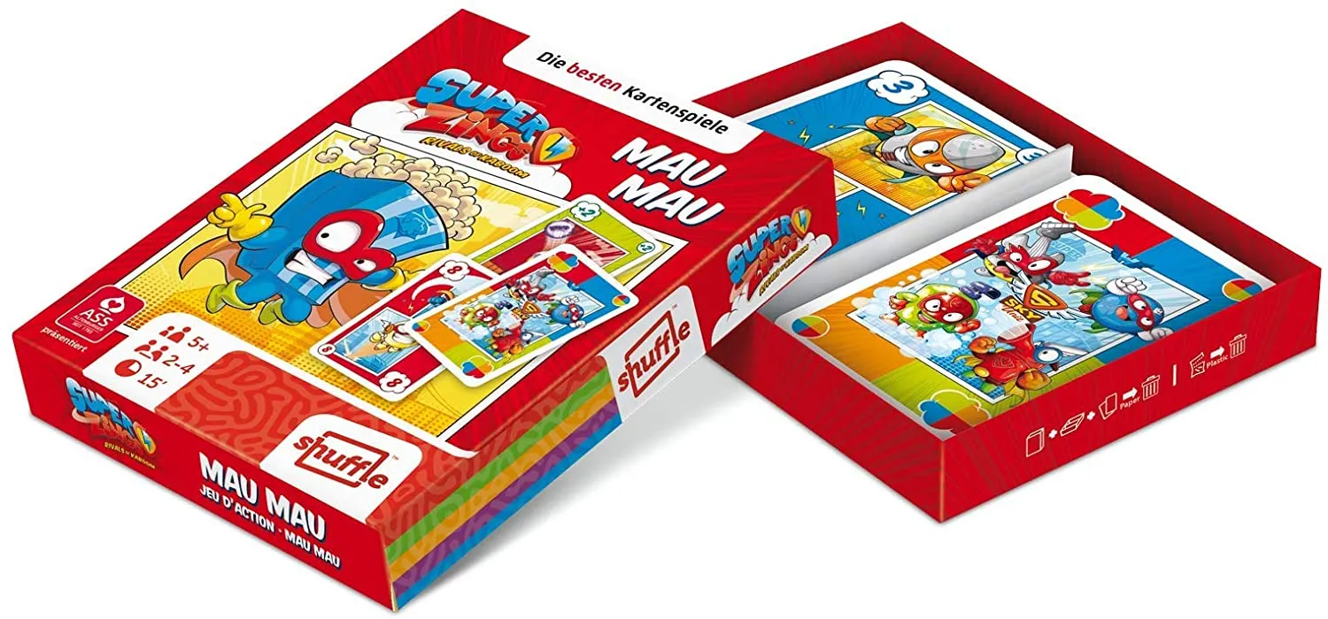 Superzings 3er BUNDLE (Spielebox, Mau Mau, Spiekarten 4in1)