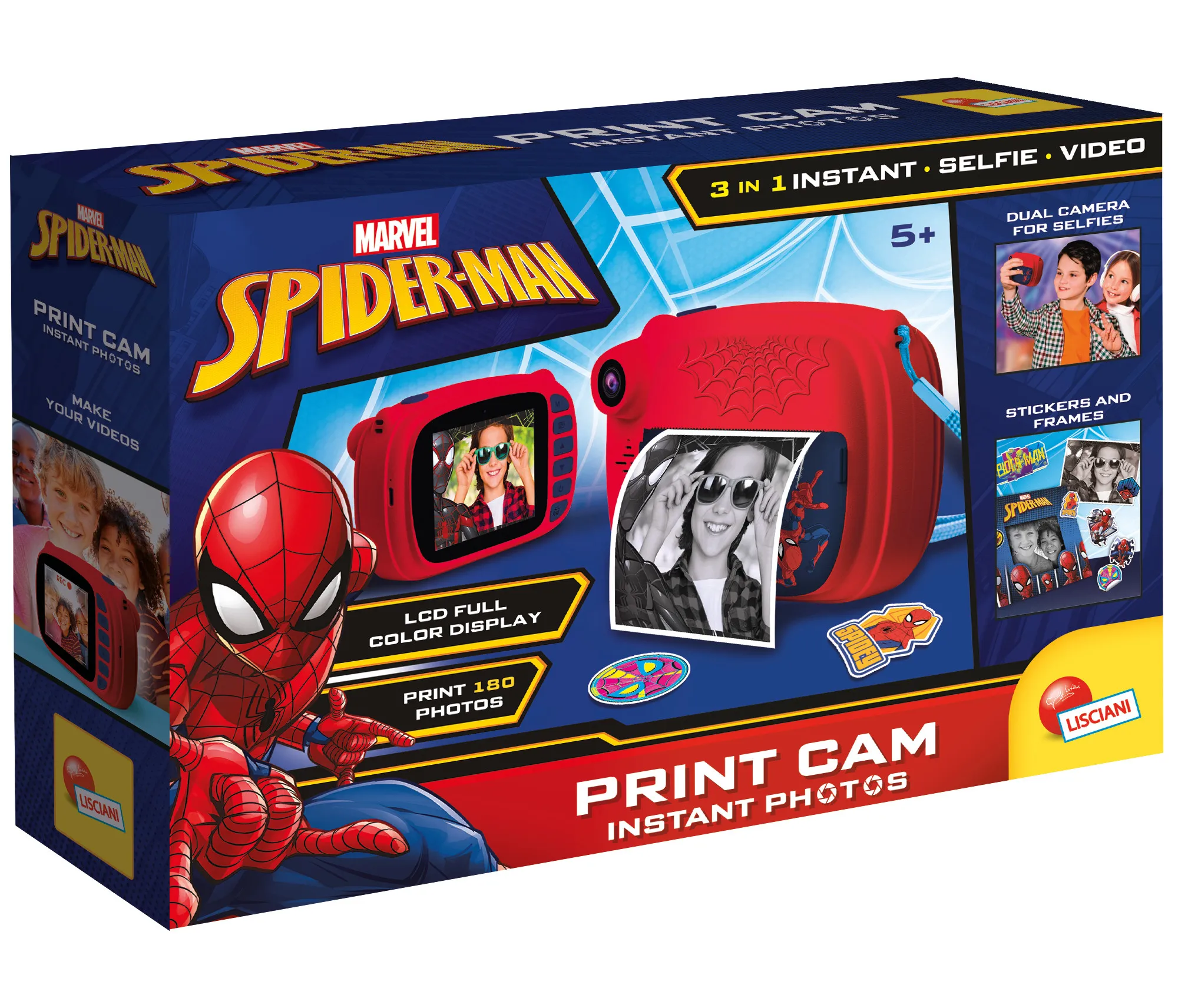 Lisciani 104024 - Marvel Spiderman Print Cam Sofortbildkamera Kamera