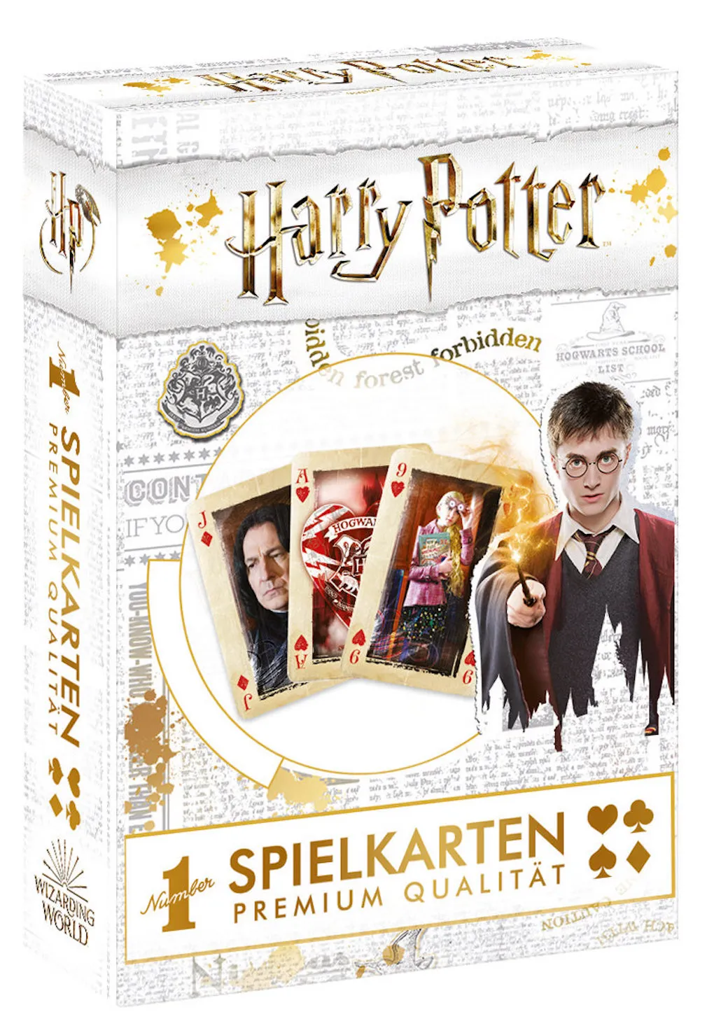 Number 1 Spielkarten - Harry Potter gold
