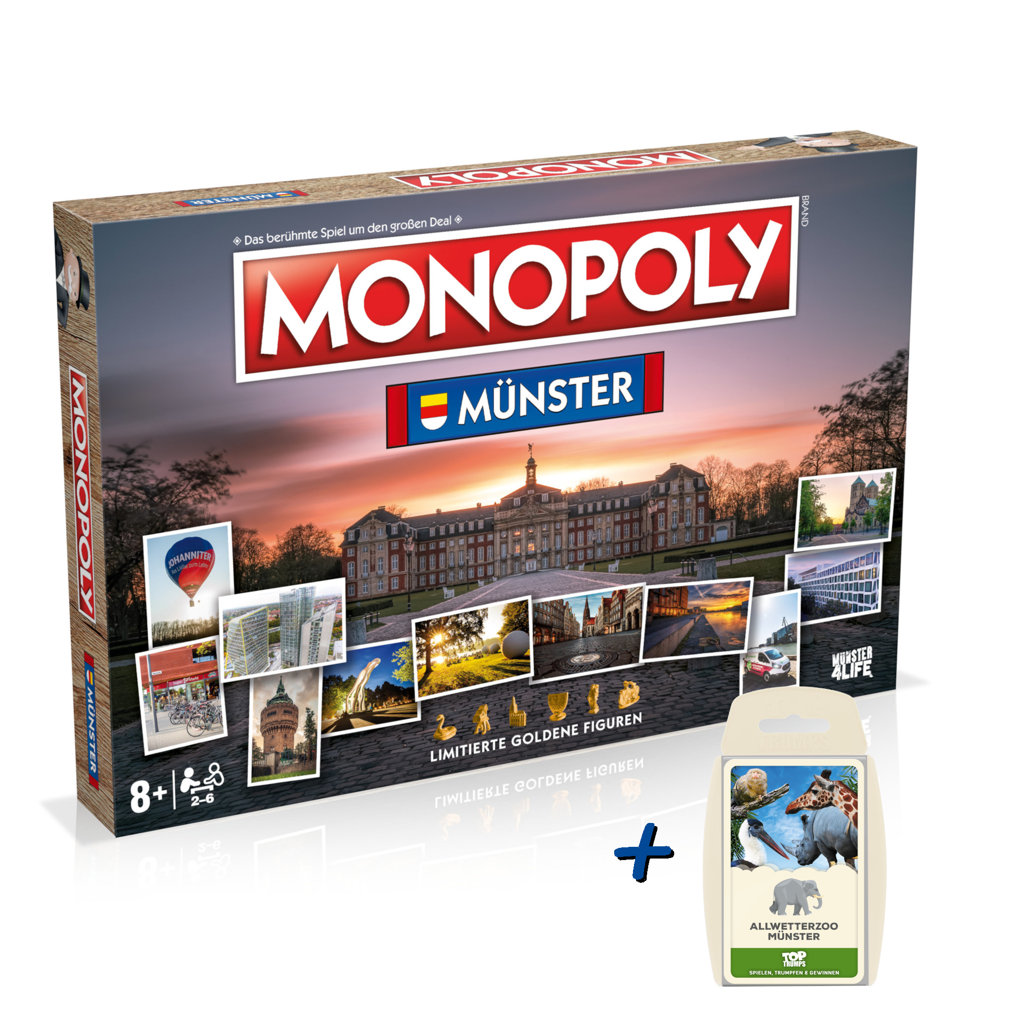 Monopoly Münster 2022 inkl. Top Trumps Quartettspiel 