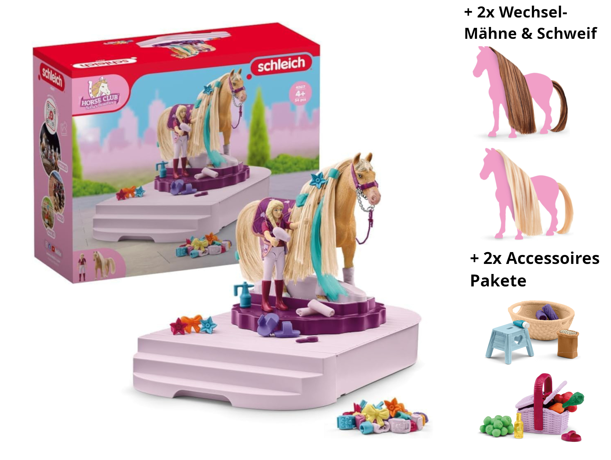 Schleich 42617 - Pferde Styling Station - Horse Club Sofia's Beauties + extra Zubehör Schleich 42617 - Pferde Styling Station - Horse Club Sofia's Beauties + extra Zubehör