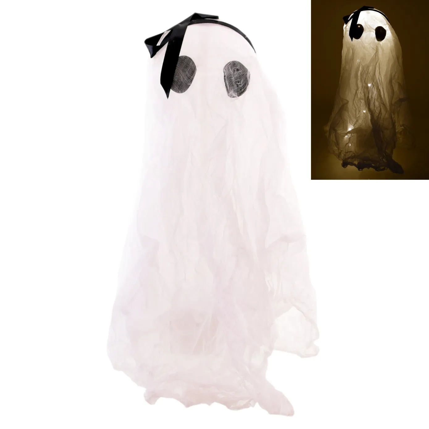 Halloween Dekoration - Gespenst mit Licht (65cm)