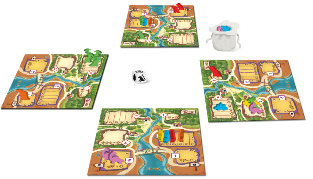Board Game Box - Draftosaurus + 2 Erweiterungen (Aerial Show + Marina)