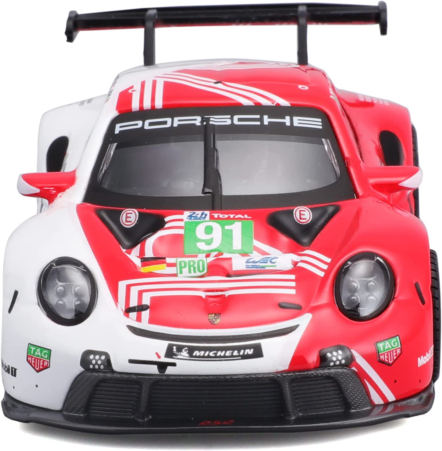 Bburago 18-38308 - Modellauto - Porsche 911 RSR LeMans '20 (rot, Maßstab 1:43)