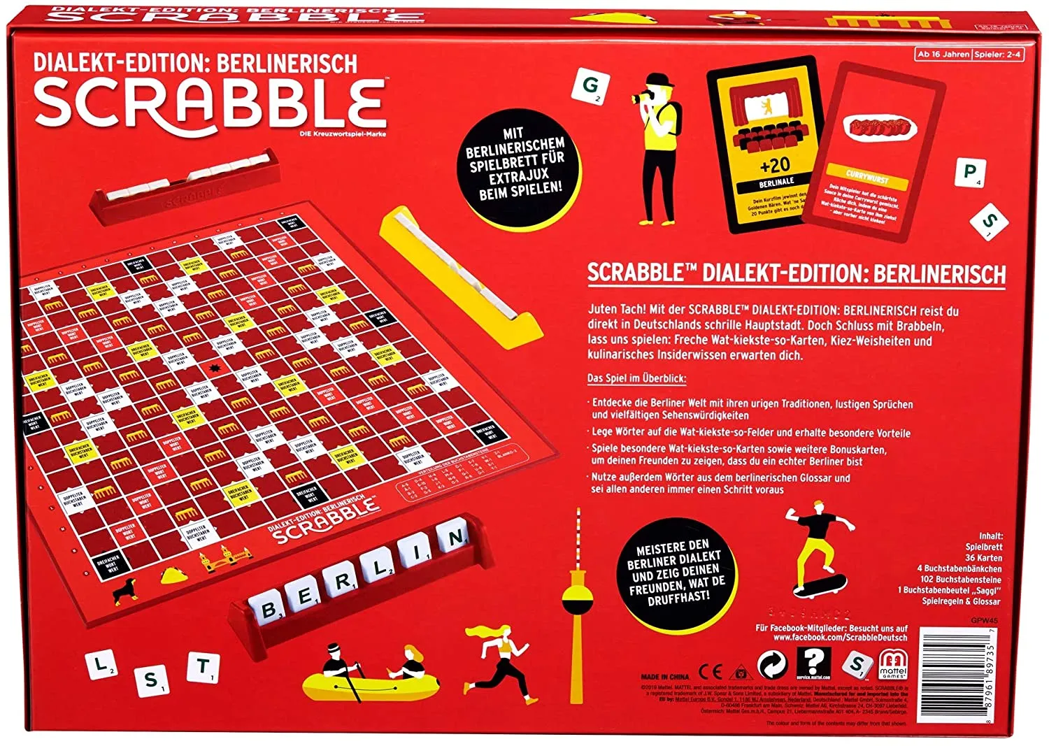 Mattel - Scrabble - Dialekt-Edition: Berlinerisch