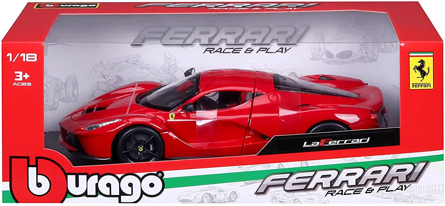 Bburago 18-16001R - Modellauto - Ferrari R&P LaFerrari (rot, Maßstab 1:18)