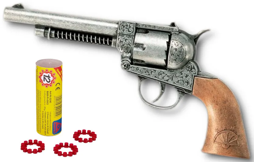 Edison Giocattoli  - Spielzeugpistole - Frontier, 12 Schuss