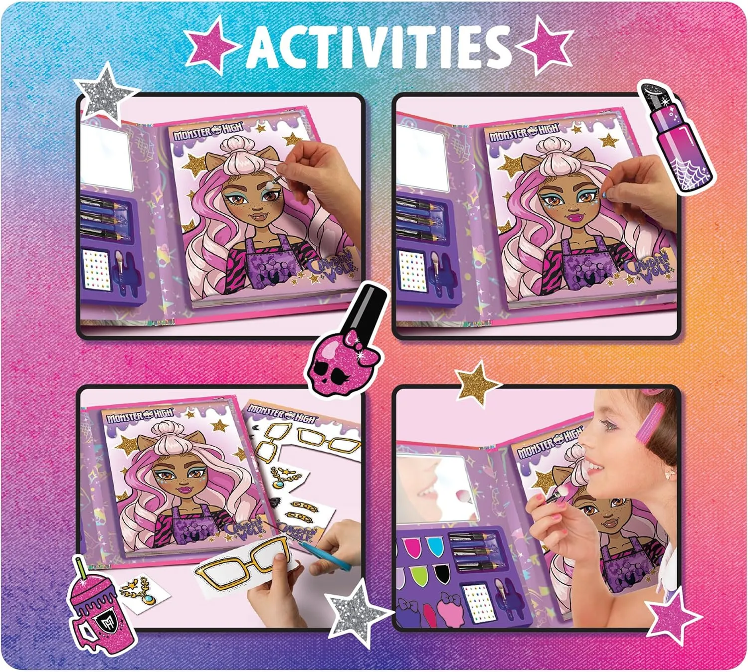 Lisciani 12952 - Monster High Make Up Zeichenbuch