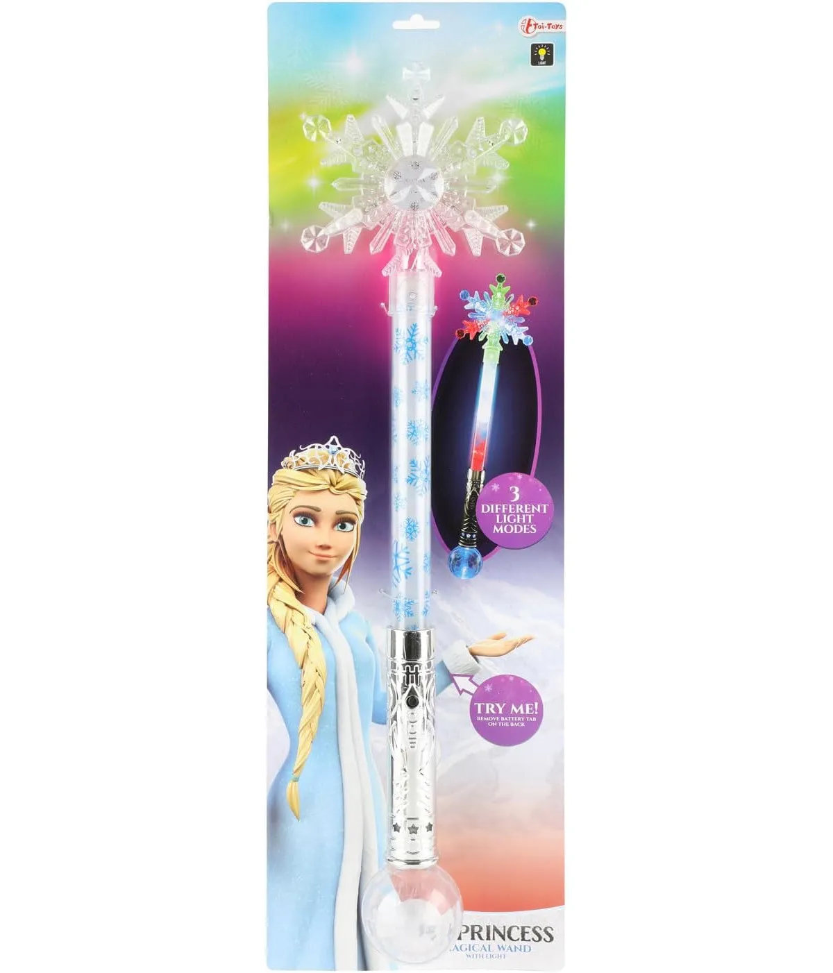 Toi-Toys ICE PRINCESS Zauberstab Schneeflocke mit Licht